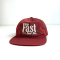 Go Fast Don't Die Maroon Satin Coach Snapback